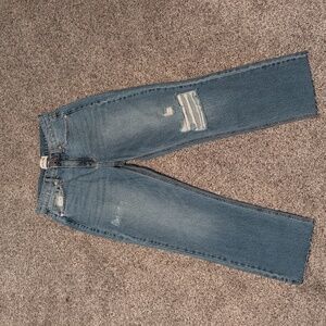 Sneak Peek Classic Vintage Denim Jeans for Women Straight Hem
